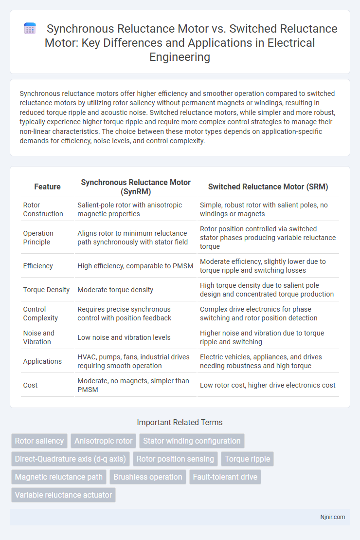 Synchronous Reluctance Motor vs. Switched Reluctance Motor: Key Differences and Applications in Electrical Engineering