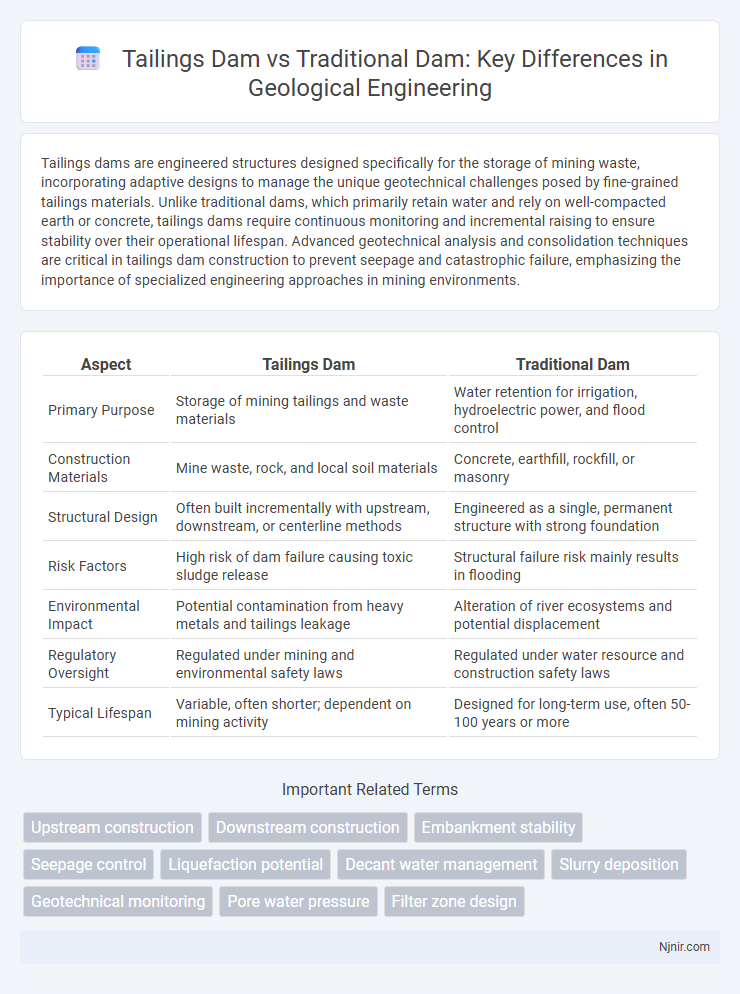 Tailings Dam vs Traditional Dam: Key Differences in Geological Engineering