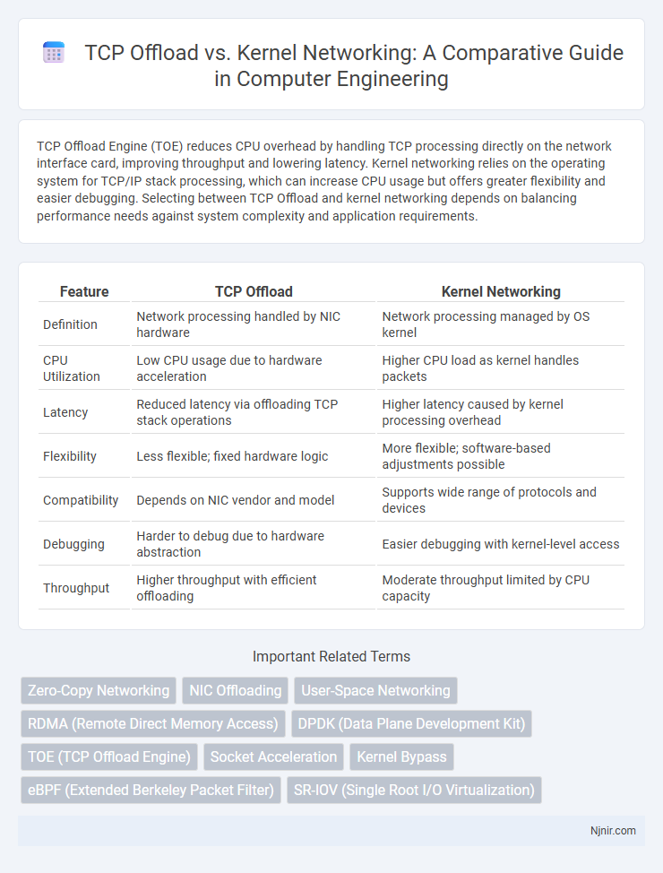 TCP Offload vs. Kernel Networking: A Comparative Guide in Computer Engineering
