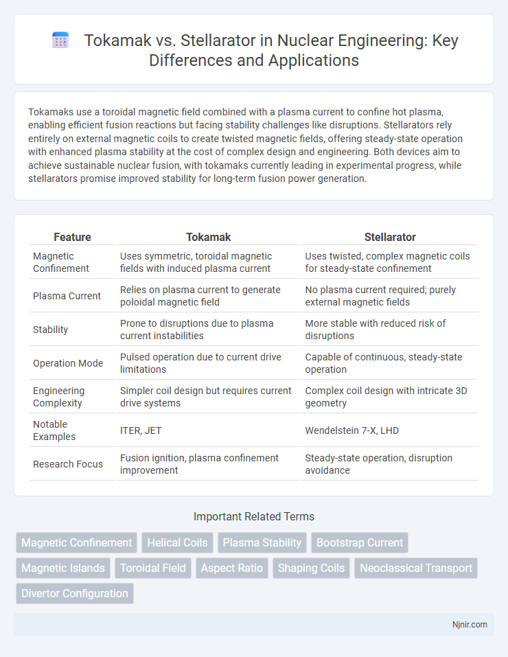 Tokamak vs. Stellarator in Nuclear Engineering: Key Differences and Applications