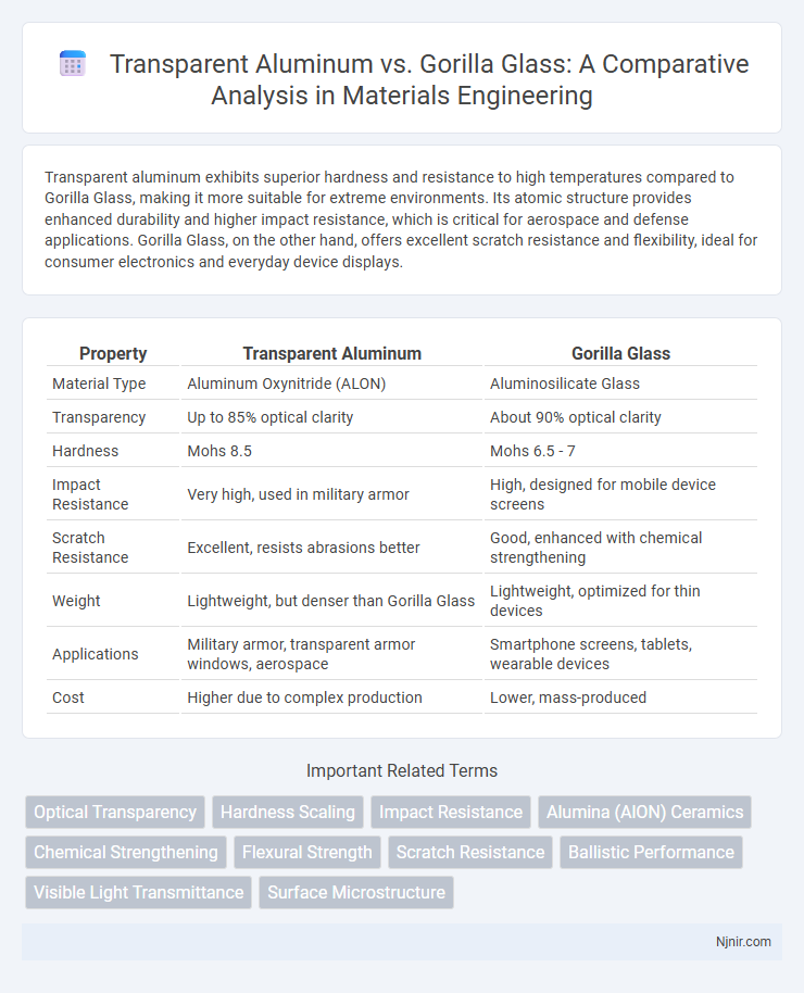 Transparent Aluminum vs. Gorilla Glass: A Comparative Analysis in Materials Engineering