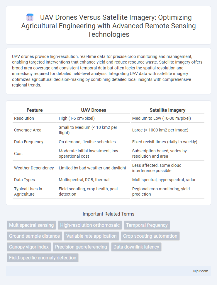 UAV Drones Versus Satellite Imagery: Optimizing Agricultural Engineering with Advanced Remote Sensing Technologies