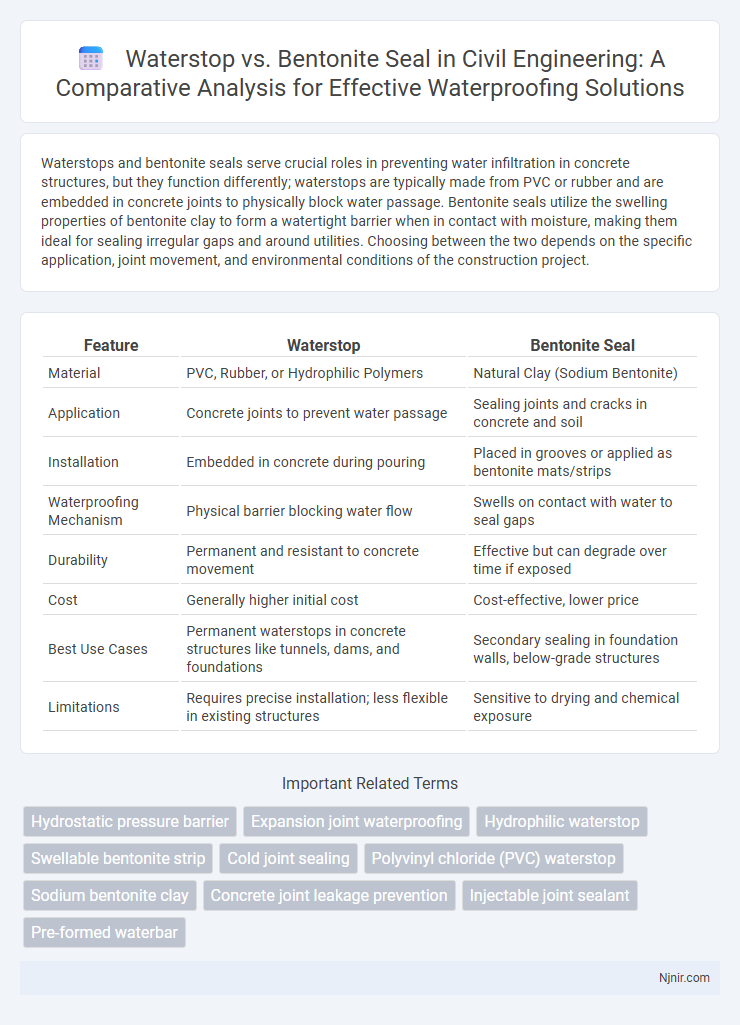 Waterstop vs. Bentonite Seal in Civil Engineering: A Comparative Analysis for Effective Waterproofing Solutions