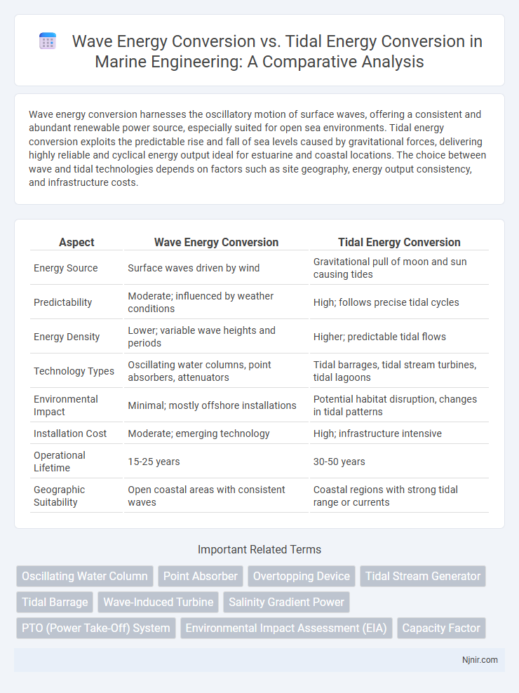 Wave Energy Conversion vs. Tidal Energy Conversion in Marine Engineering: A Comparative Analysis