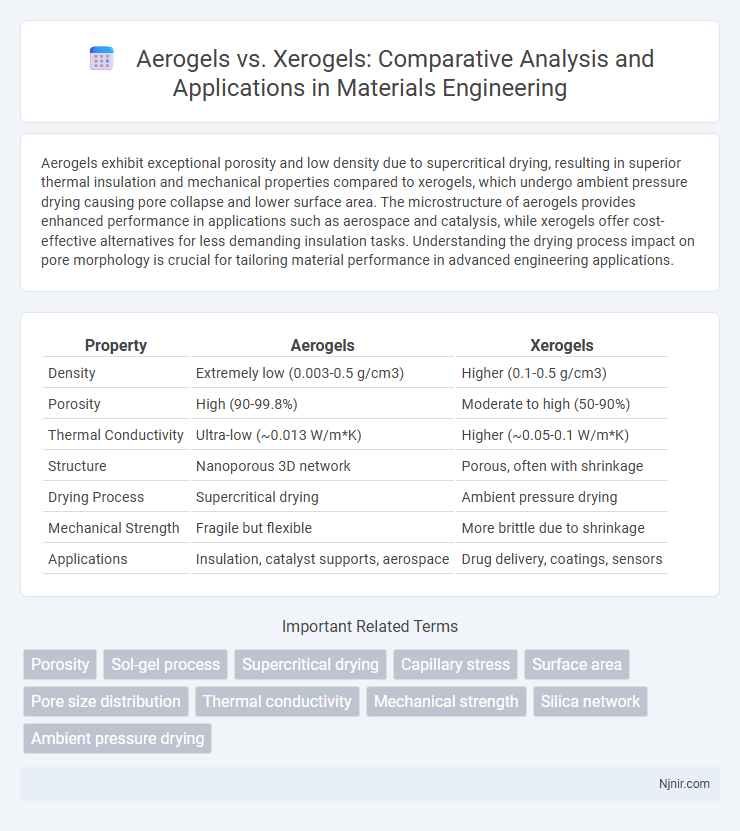 Aerogels vs. Xerogels: Comparative Analysis and Applications in Materials Engineering