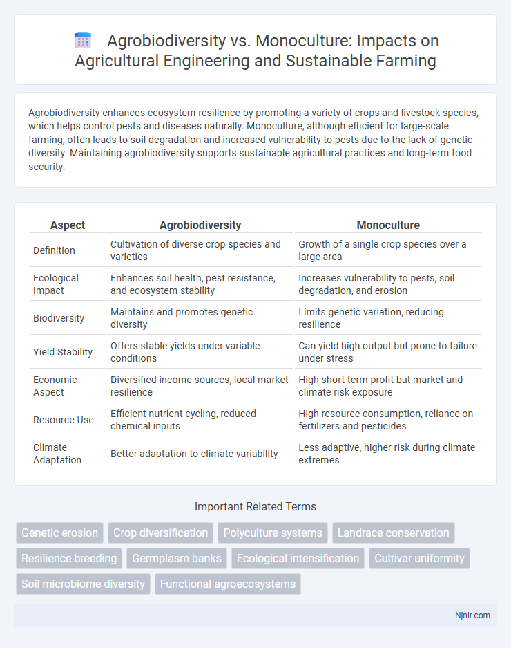 Agrobiodiversity vs. Monoculture: Impacts on Agricultural Engineering and Sustainable Farming