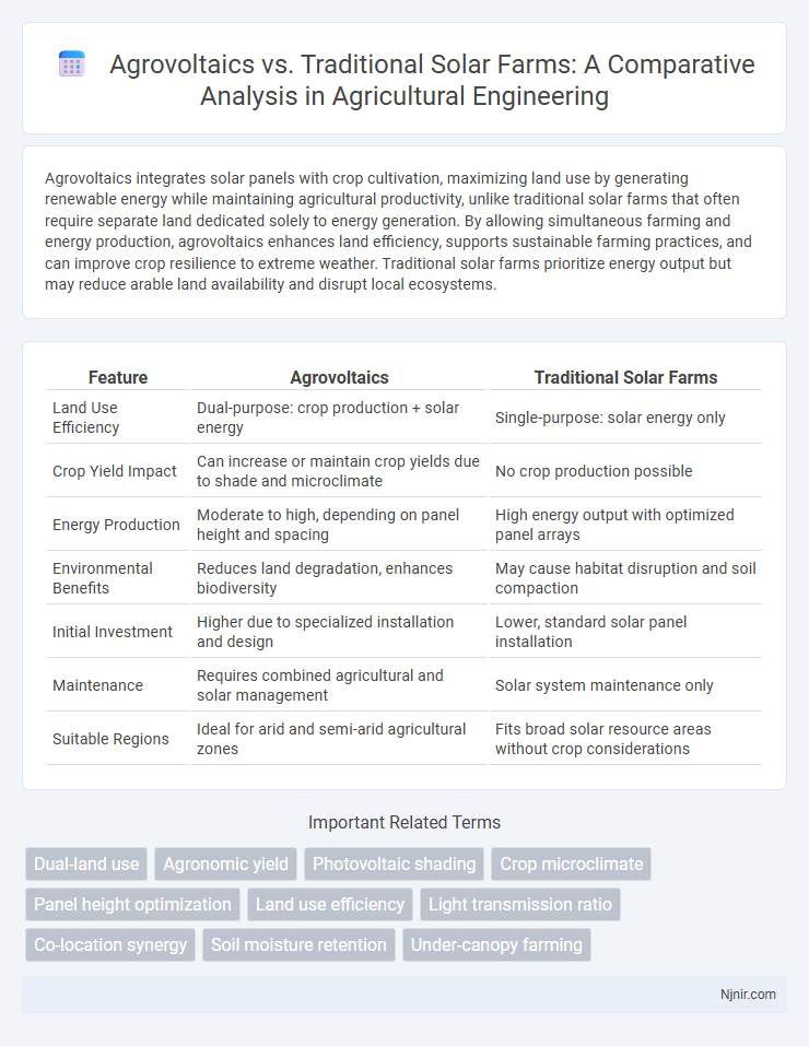 Agrovoltaics vs. Traditional Solar Farms: A Comparative Analysis in Agricultural Engineering