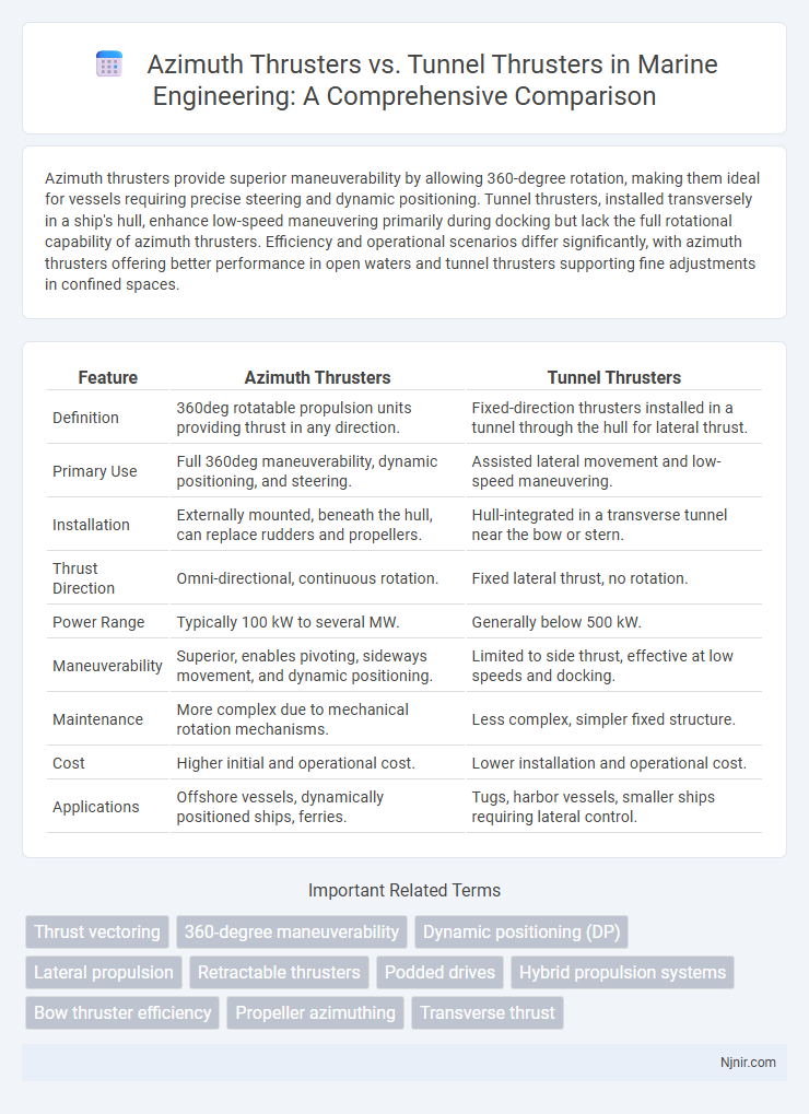 Azimuth Thrusters vs. Tunnel Thrusters in Marine Engineering: A Comprehensive Comparison