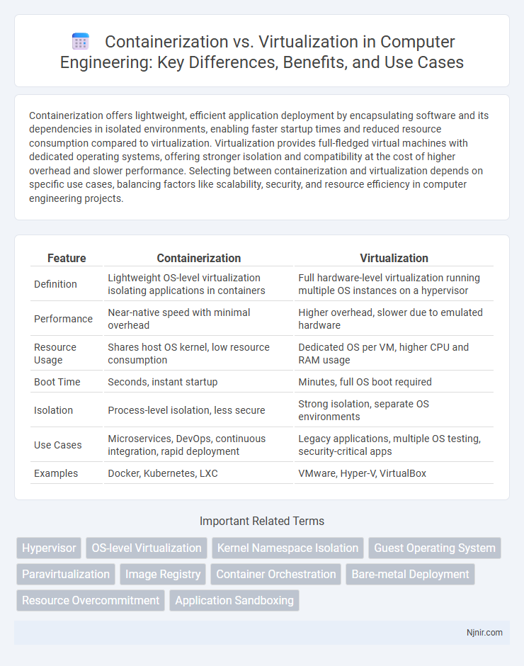Containerization vs. Virtualization in Computer Engineering: Key Differences, Benefits, and Use Cases
