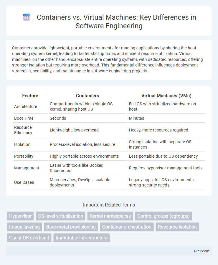 Containers vs. Virtual Machines: Key Differences in Software Engineering