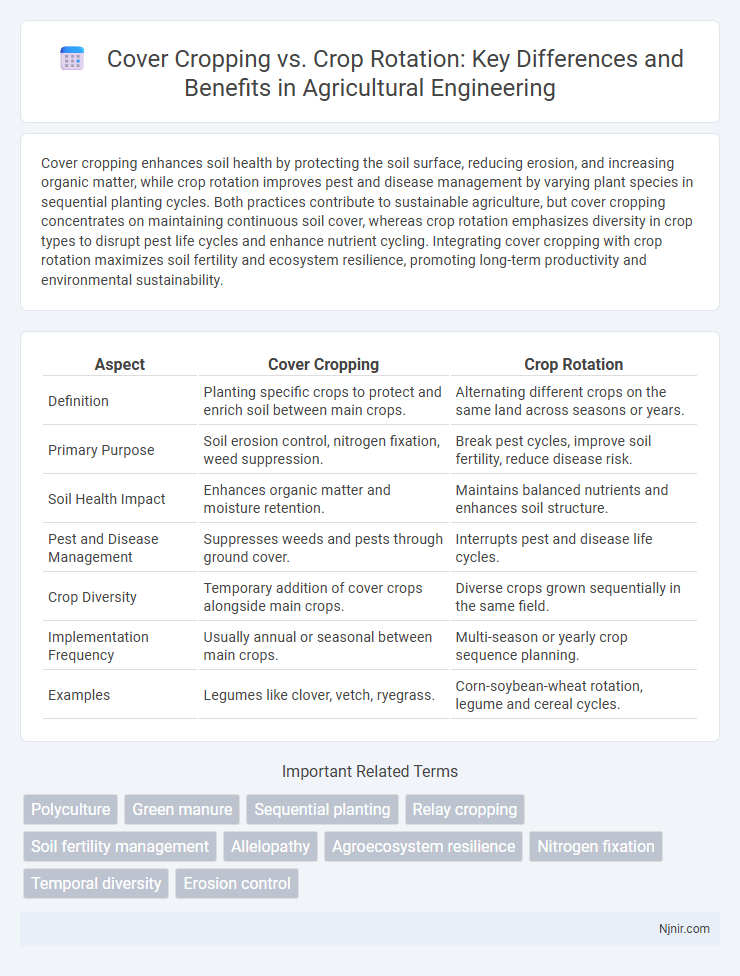 Cover Cropping vs. Crop Rotation: Key Differences and Benefits in Agricultural Engineering