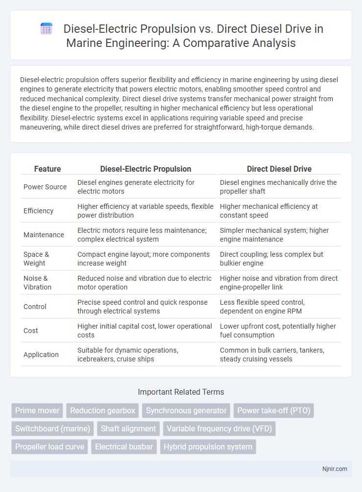 Diesel-Electric Propulsion vs. Direct Diesel Drive in Marine Engineering: A Comparative Analysis