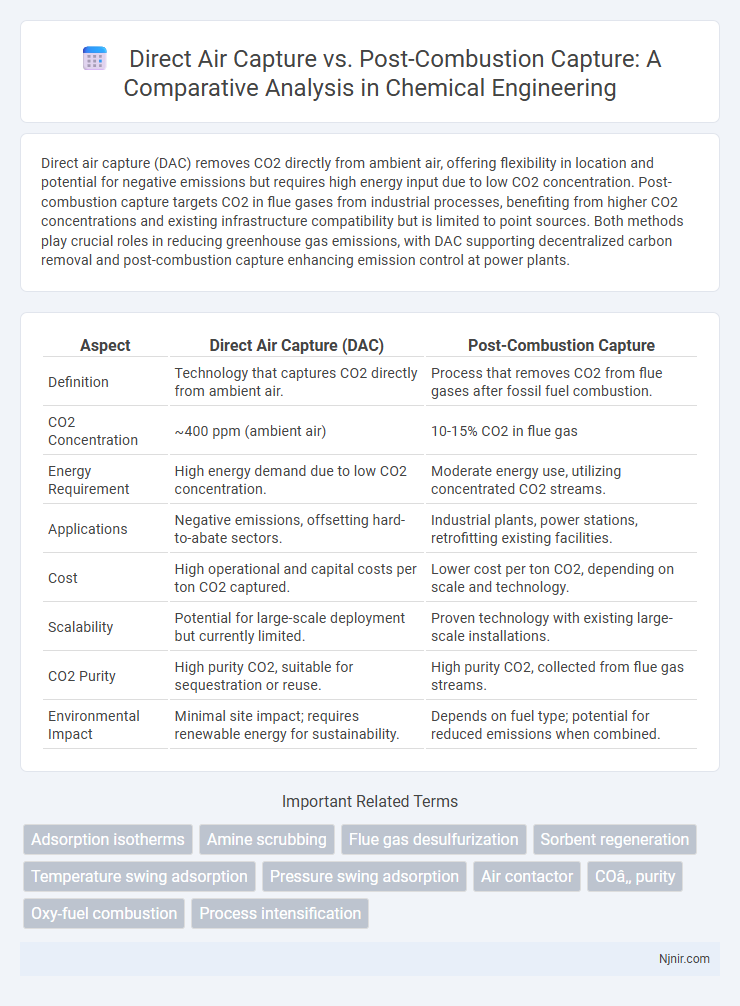Direct Air Capture vs. Post-Combustion Capture: A Comparative Analysis in Chemical Engineering