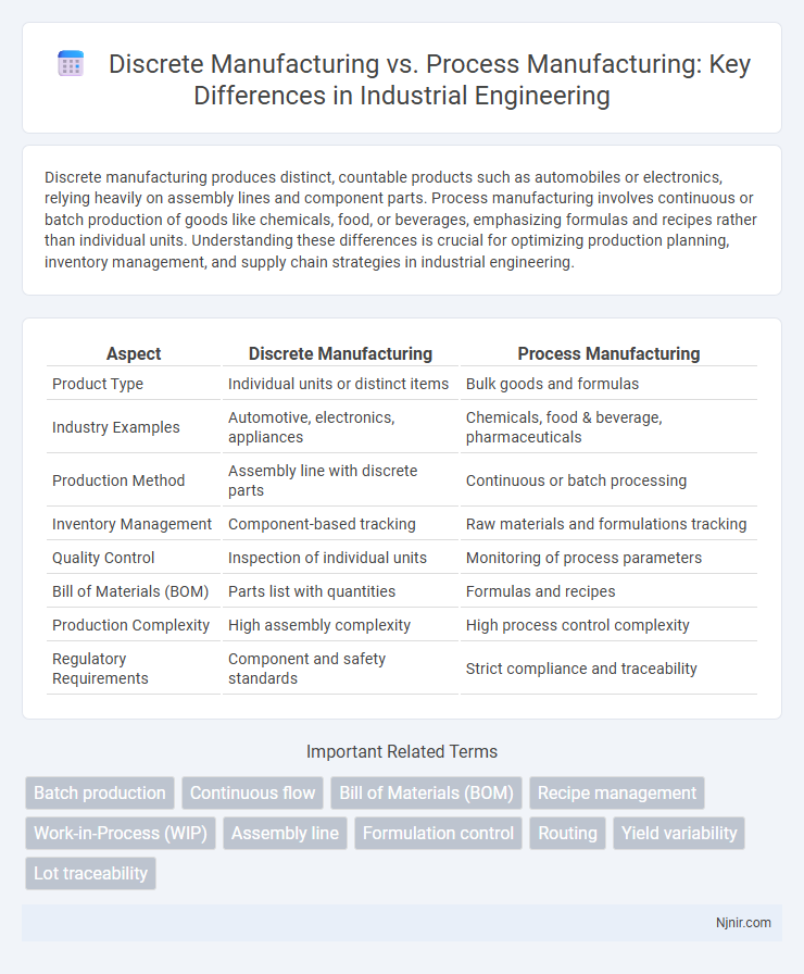 Discrete Manufacturing vs. Process Manufacturing: Key Differences in Industrial Engineering