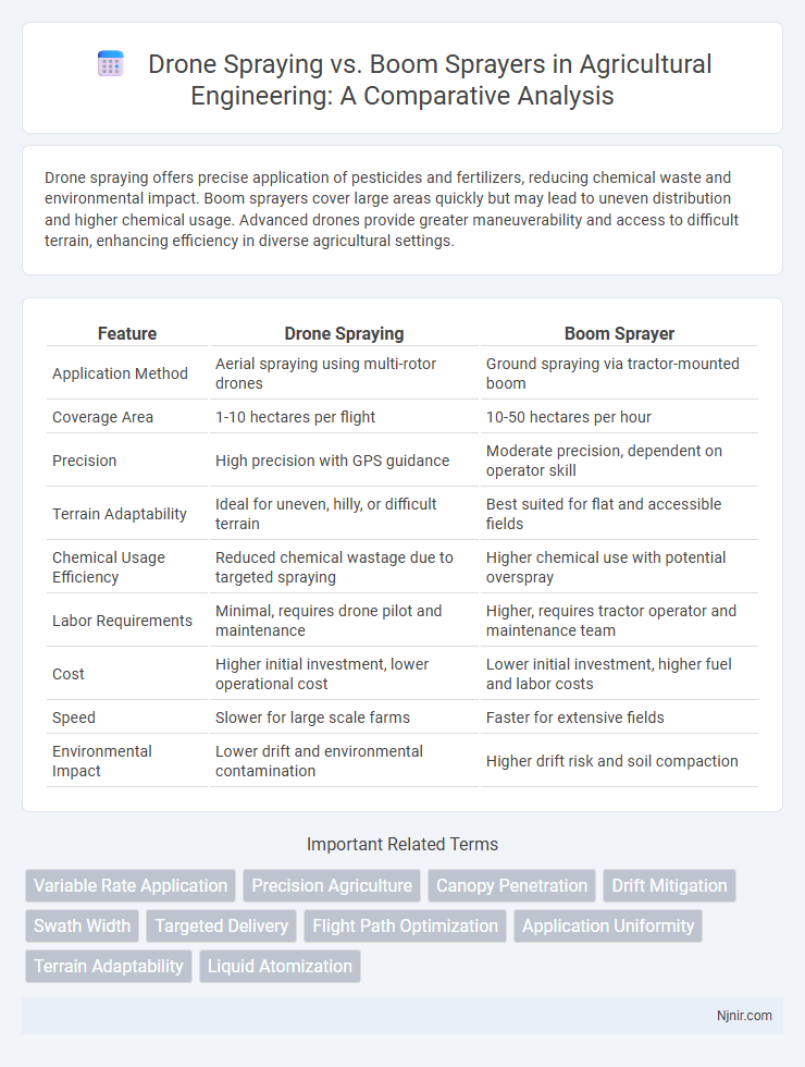 Drone Spraying vs. Boom Sprayers in Agricultural Engineering: A Comparative Analysis