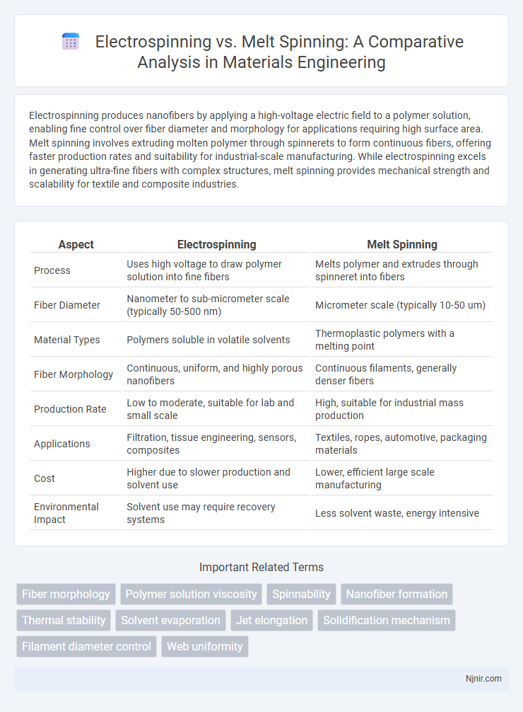 Electrospinning vs. Melt Spinning: A Comparative Analysis in Materials Engineering