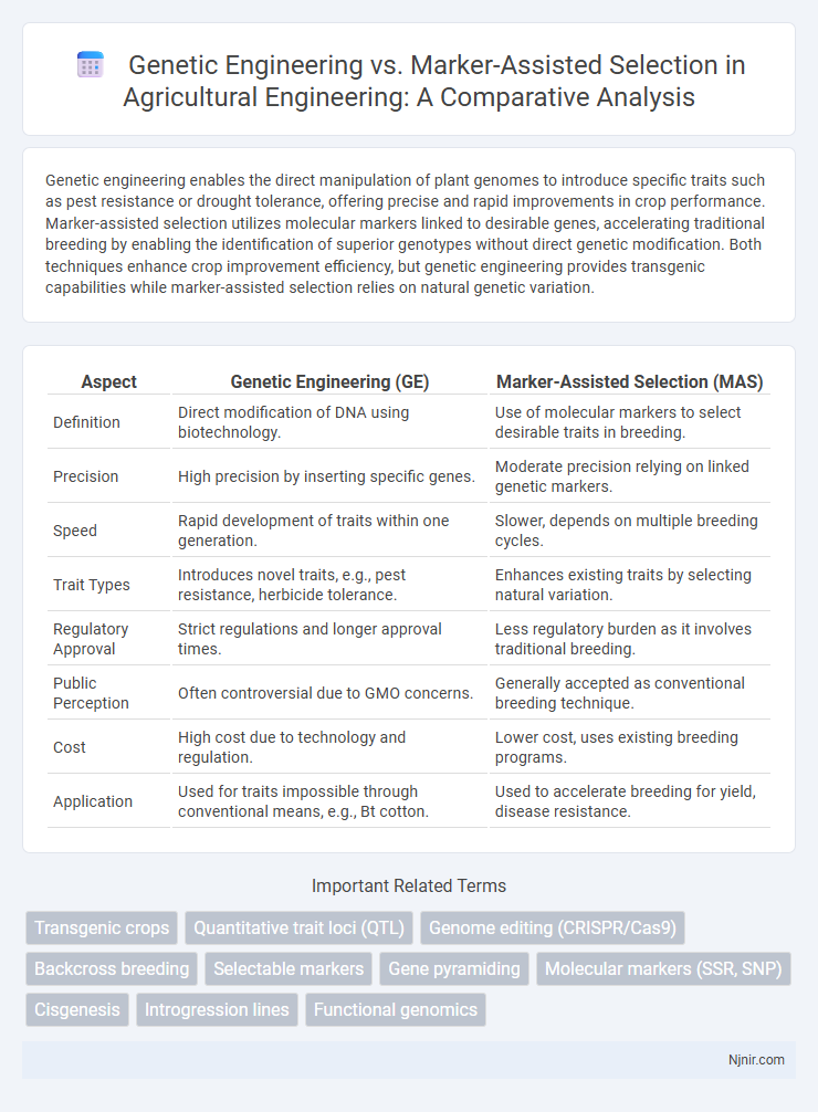 Genetic Engineering vs. Marker-Assisted Selection in Agricultural Engineering: A Comparative Analysis