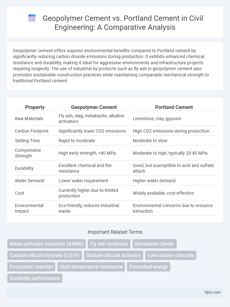 Geopolymer Cement vs. Portland Cement in Civil Engineering: A Comparative Analysis