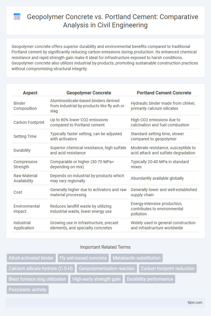 Geopolymer Concrete vs. Portland Cement: Comparative Analysis in Civil Engineering