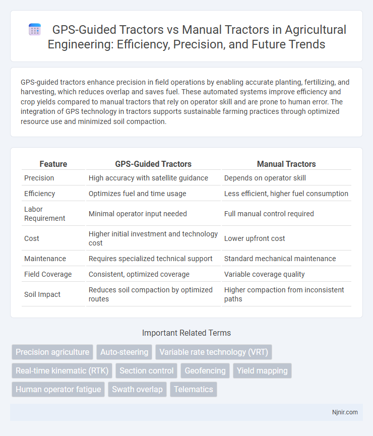 GPS-Guided Tractors vs Manual Tractors in Agricultural Engineering: Efficiency, Precision, and Future Trends