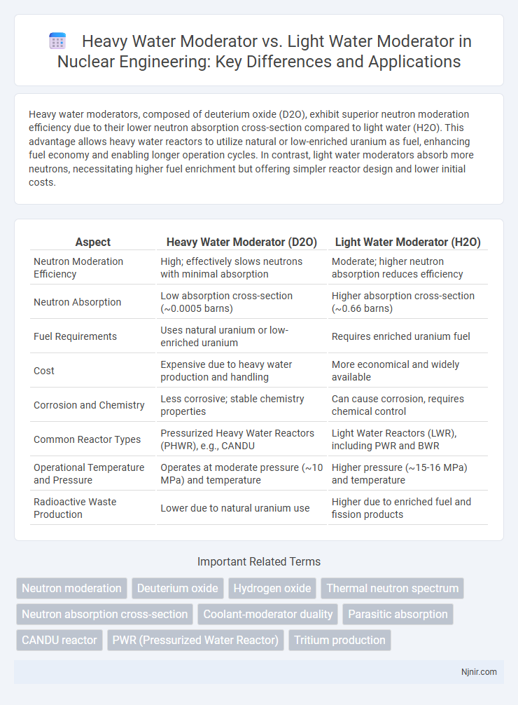 Heavy Water Moderator vs. Light Water Moderator in Nuclear Engineering: Key Differences and Applications