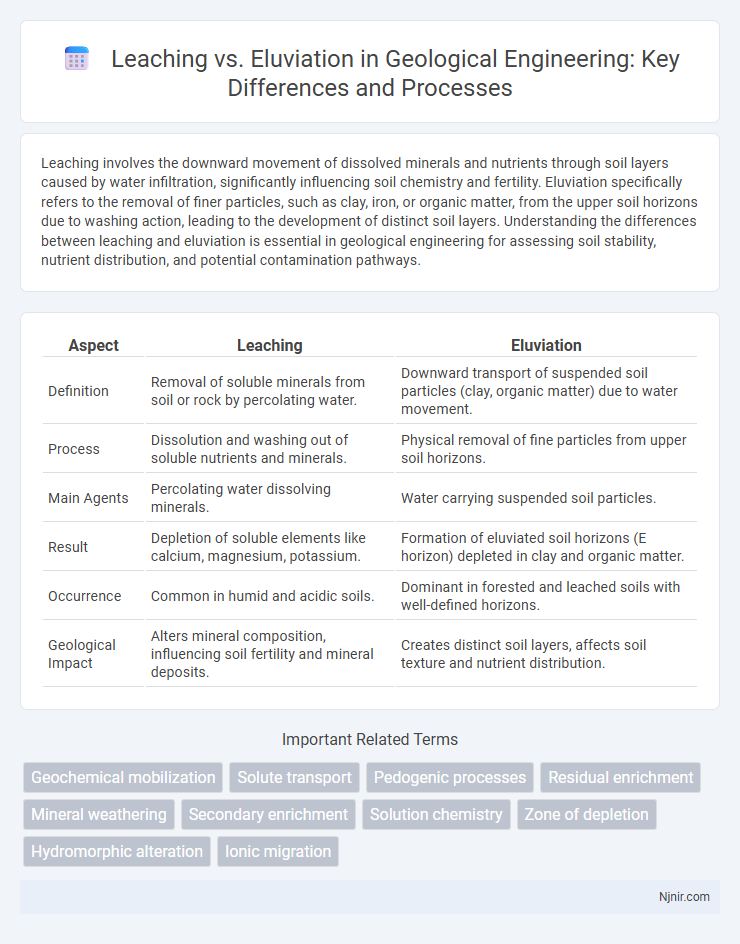 Leaching vs. Eluviation in Geological Engineering: Key Differences and Processes