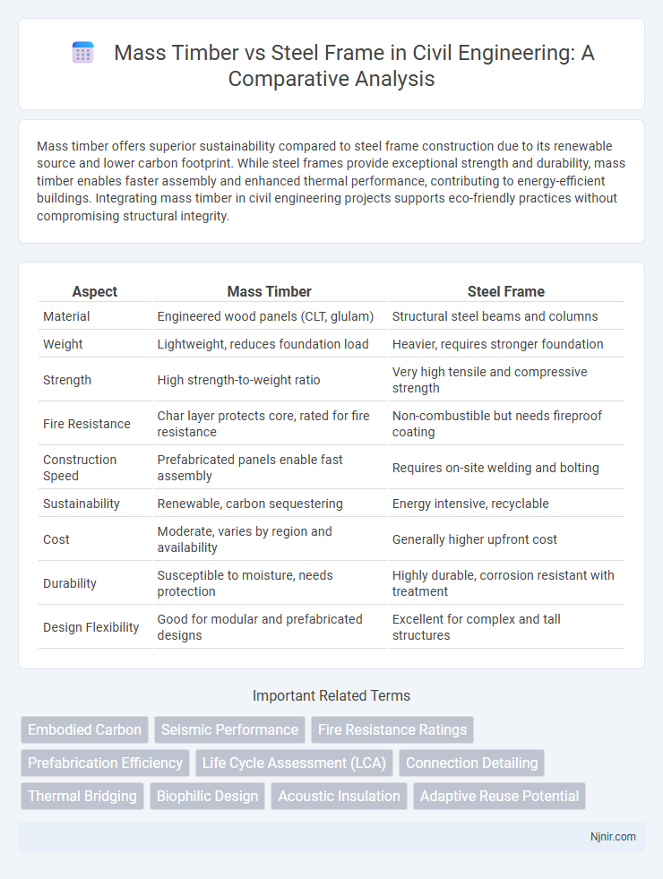 Mass Timber vs Steel Frame in Civil Engineering: A Comparative Analysis