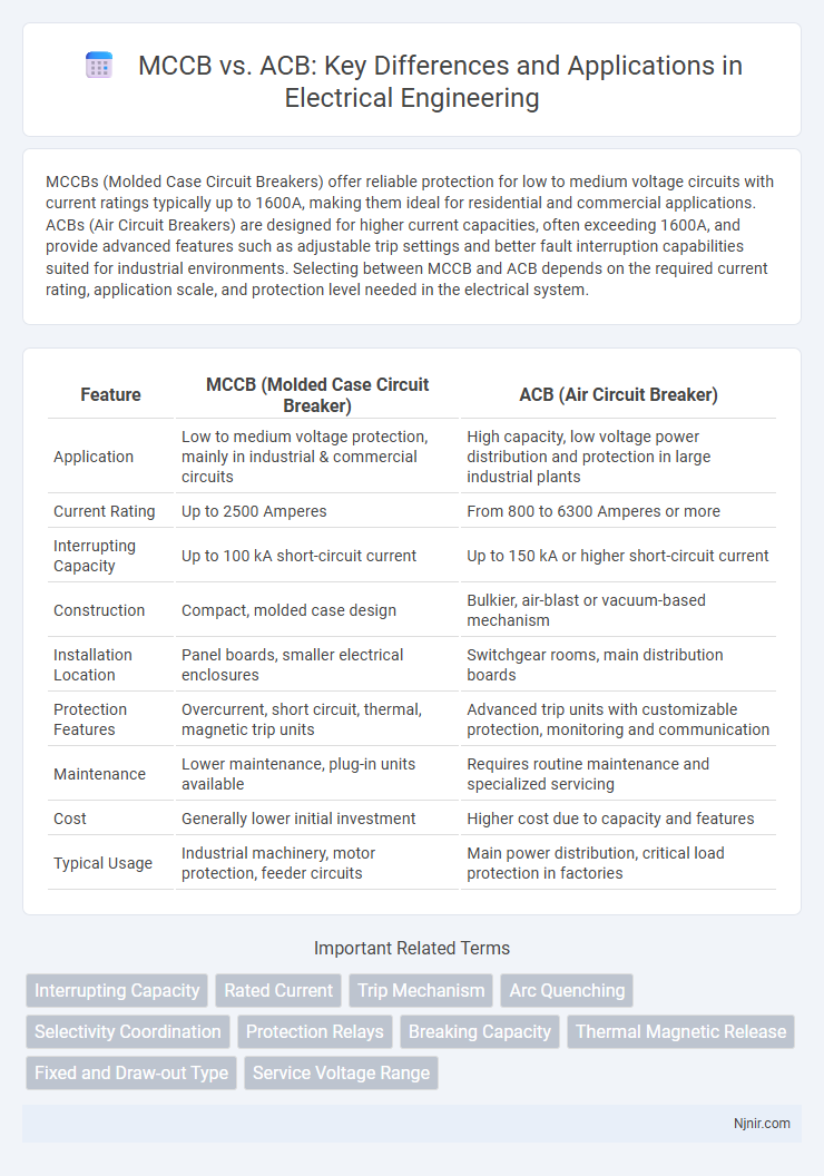 MCCB vs. ACB: Key Differences and Applications in Electrical Engineering