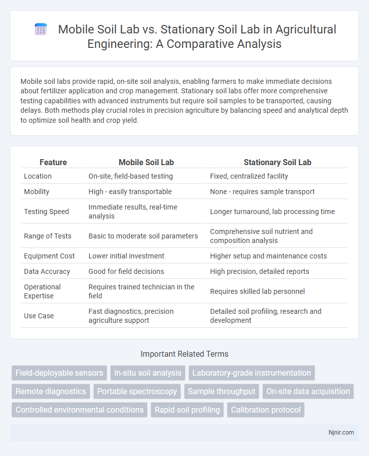 Mobile Soil Lab vs. Stationary Soil Lab in Agricultural Engineering: A Comparative Analysis