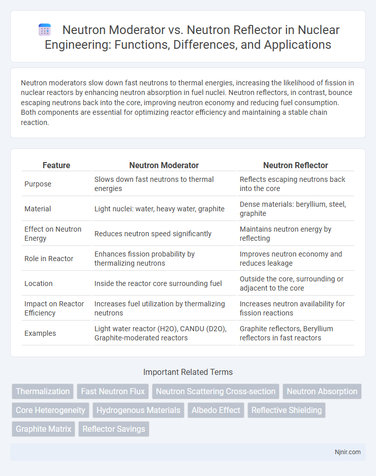 Neutron Moderator vs. Neutron Reflector in Nuclear Engineering: Functions, Differences, and Applications