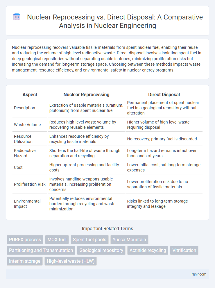 Nuclear Reprocessing vs. Direct Disposal: A Comparative Analysis in Nuclear Engineering