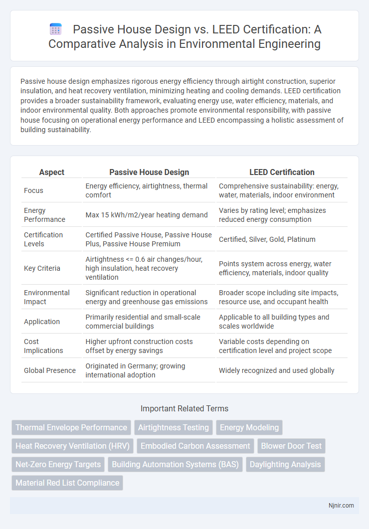 Passive House Design vs. LEED Certification: A Comparative Analysis in Environmental Engineering