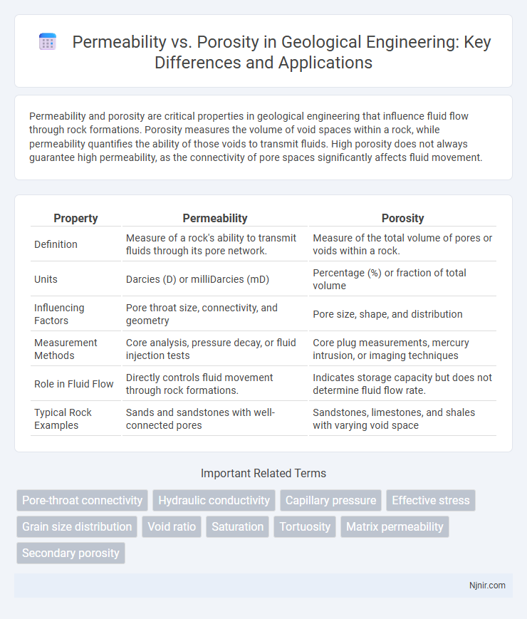 Permeability vs. Porosity in Geological Engineering: Key Differences and Applications