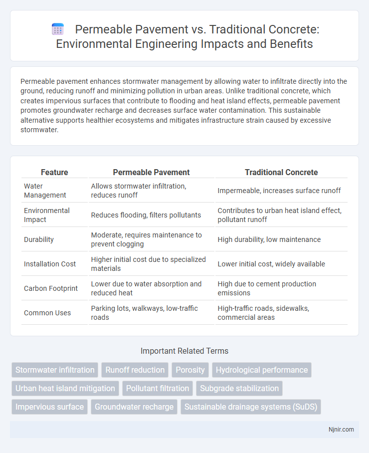 Permeable Pavement vs. Traditional Concrete: Environmental Engineering Impacts and Benefits