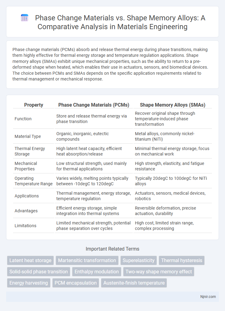 Phase Change Materials vs. Shape Memory Alloys: A Comparative Analysis in Materials Engineering