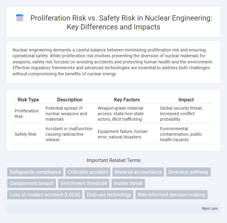 Proliferation Risk vs. Safety Risk in Nuclear Engineering: Key Differences and Impacts