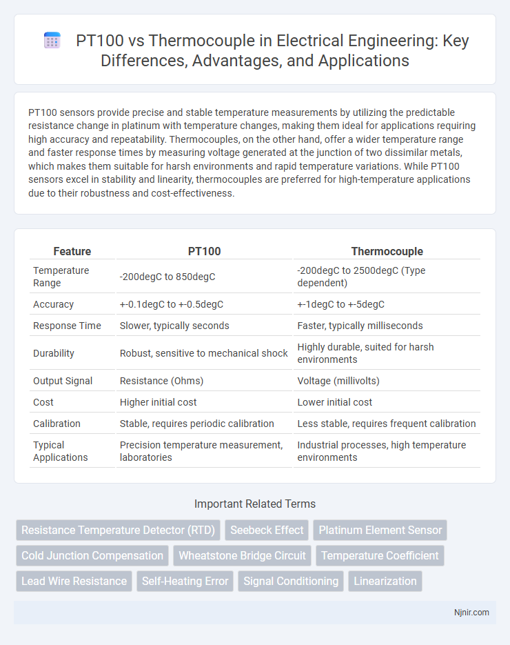 PT100 vs Thermocouple in Electrical Engineering: Key Differences, Advantages, and Applications