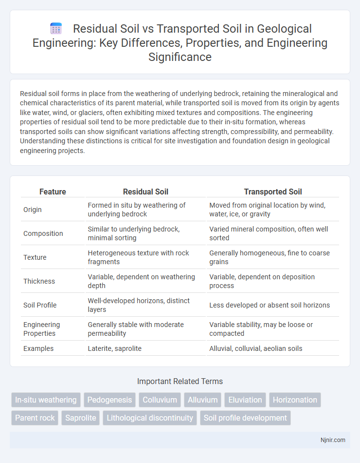 Residual Soil vs Transported Soil in Geological Engineering: Key Differences, Properties, and Engineering Significance