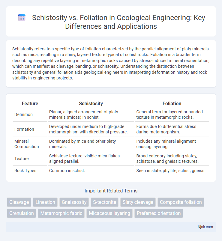 Schistosity vs. Foliation in Geological Engineering: Key Differences and Applications