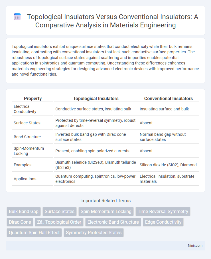 Topological Insulators Versus Conventional Insulators: A Comparative Analysis in Materials Engineering