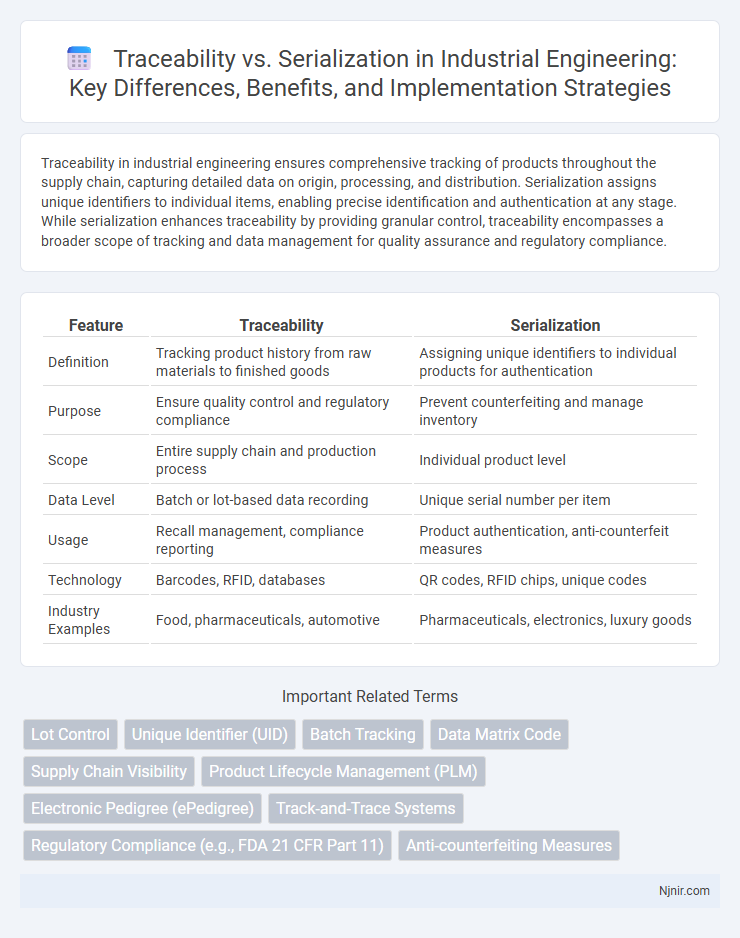 Traceability vs. Serialization in Industrial Engineering: Key Differences, Benefits, and Implementation Strategies