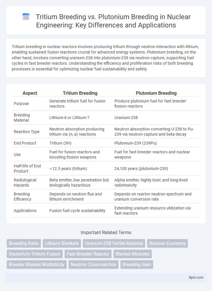 Tritium Breeding vs. Plutonium Breeding in Nuclear Engineering: Key Differences and Applications